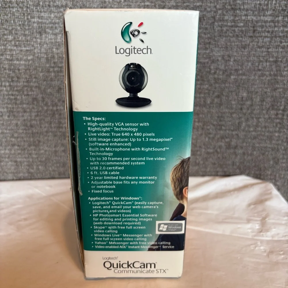 Logitech QuickCam Communicate STX Computer Webcam New In Box Microphone Unopened